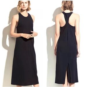 Vince Twist Back Sleeveless Black Dress, XS